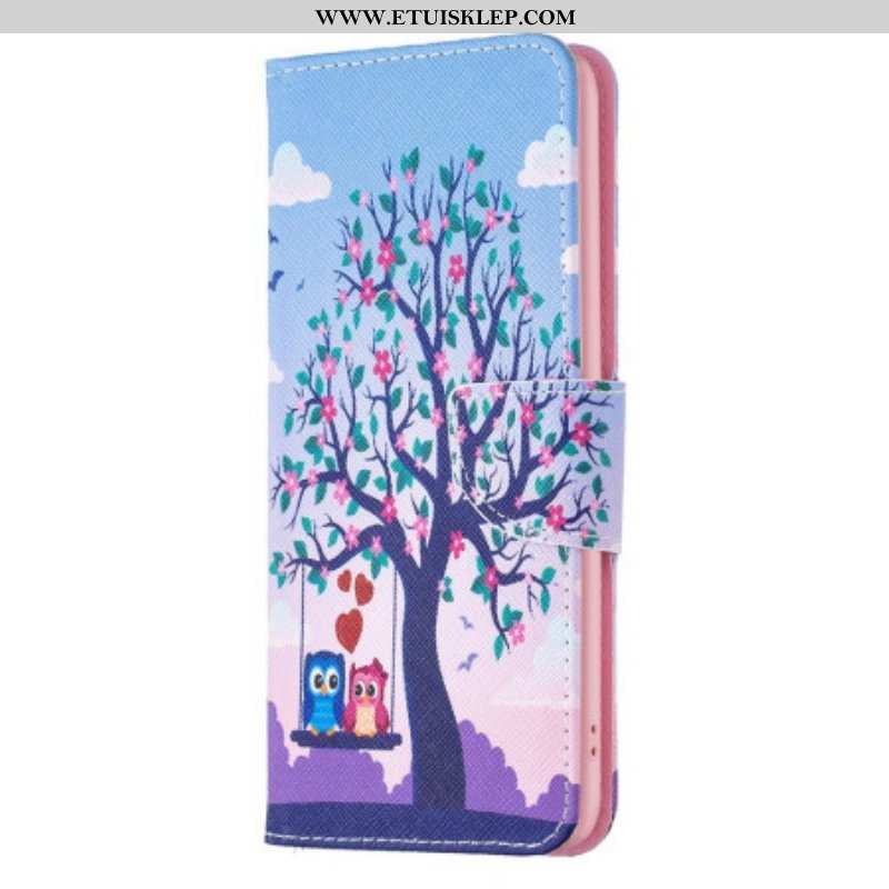 Etui Folio do Samsung Galaxy S23 5G Sowy Na Huśtawce